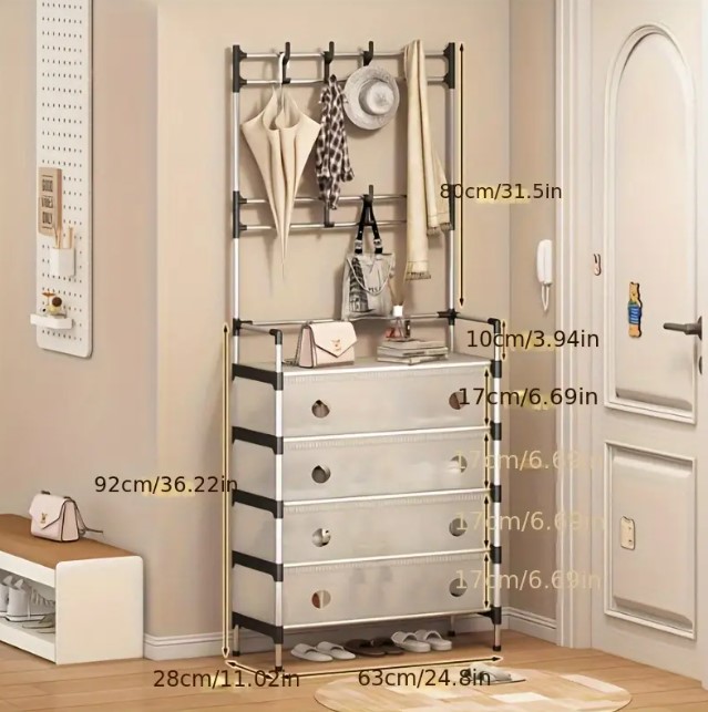 Perchero Multifuncional con tapa